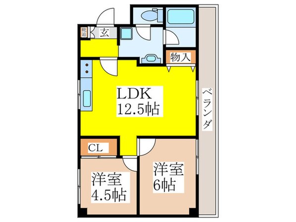 大関山ハイツの物件間取画像